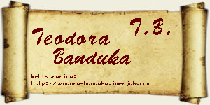 Teodora Banduka vizit kartica